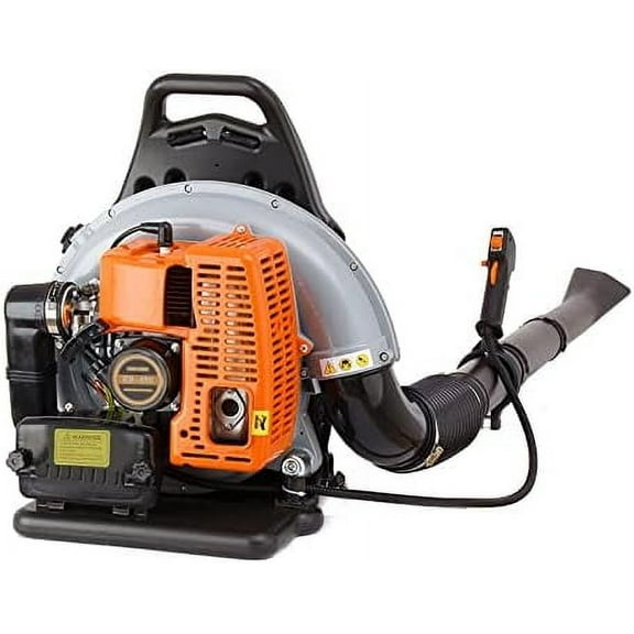 63CC Backpack Gas Powered Leaf Blower, Commercial 2.7kW 850CFM 4.3HP 2-Stroke Powerful Lightweight Gasoline Grass Lawn Blower with Harness Air-Cooled & 1.8L Fuel Tank for Yard Lawn Care, Snow Removal