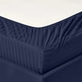 thumbnail image 3 of Oxford Collection 600 Thread Count Deep Pocket Egyptian Quality Cotton Solid Sheet Set (Full, Navy), 3 of 5