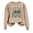 thumbnail image 3 of I Like Them Real Thick And Sprucey Christmas Sweatshirts for Women Long Sleeve Crewneck Funny Graphic Sweatshirt Pullover Top, 3 of 5