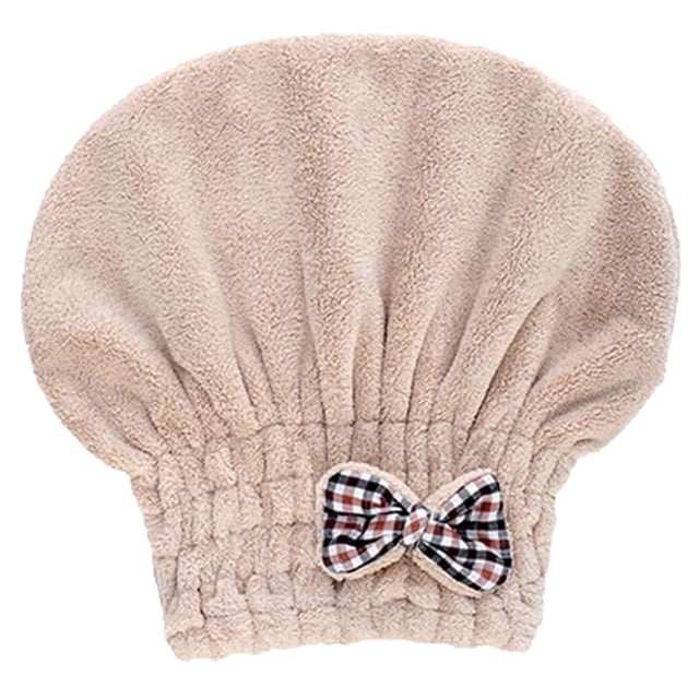 Toalla de microfibra para el pelo, paño para la cabeza, secado rápido, para pelo rizado, estilo gorro de ducha, diseño con lazo, suave y absorbente, para mujeres, uso doméstico