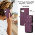 thumbnail image 2 of Nalacover for Samsung Galaxy A13 4G Premium PU Leather Crossbody Case with Shoulder Strap & Wrist Strap,Shockproof Magnetic Flip Kickstand Credit Card Slots Zipper Wallet Phone Case,Darkpurple, 2 of 12