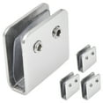 thumbnail image 1 of Raindrops 4Pcs Stainless Steel Mirror Mounting Clips Plated Silver U Shaped Design for Bathroom Glass Mirrors, 1 of 8