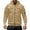 Khaki, variant on Men's Classic American Style Zip Up Hoodie with Front Pocket Long Sleeve Crewneck Lightweight Cardigan