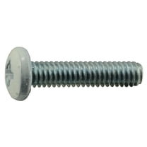 #8-32 x 3/4" White Head Zinc Phillips Pan Head Machine Screws (25 pcs.)