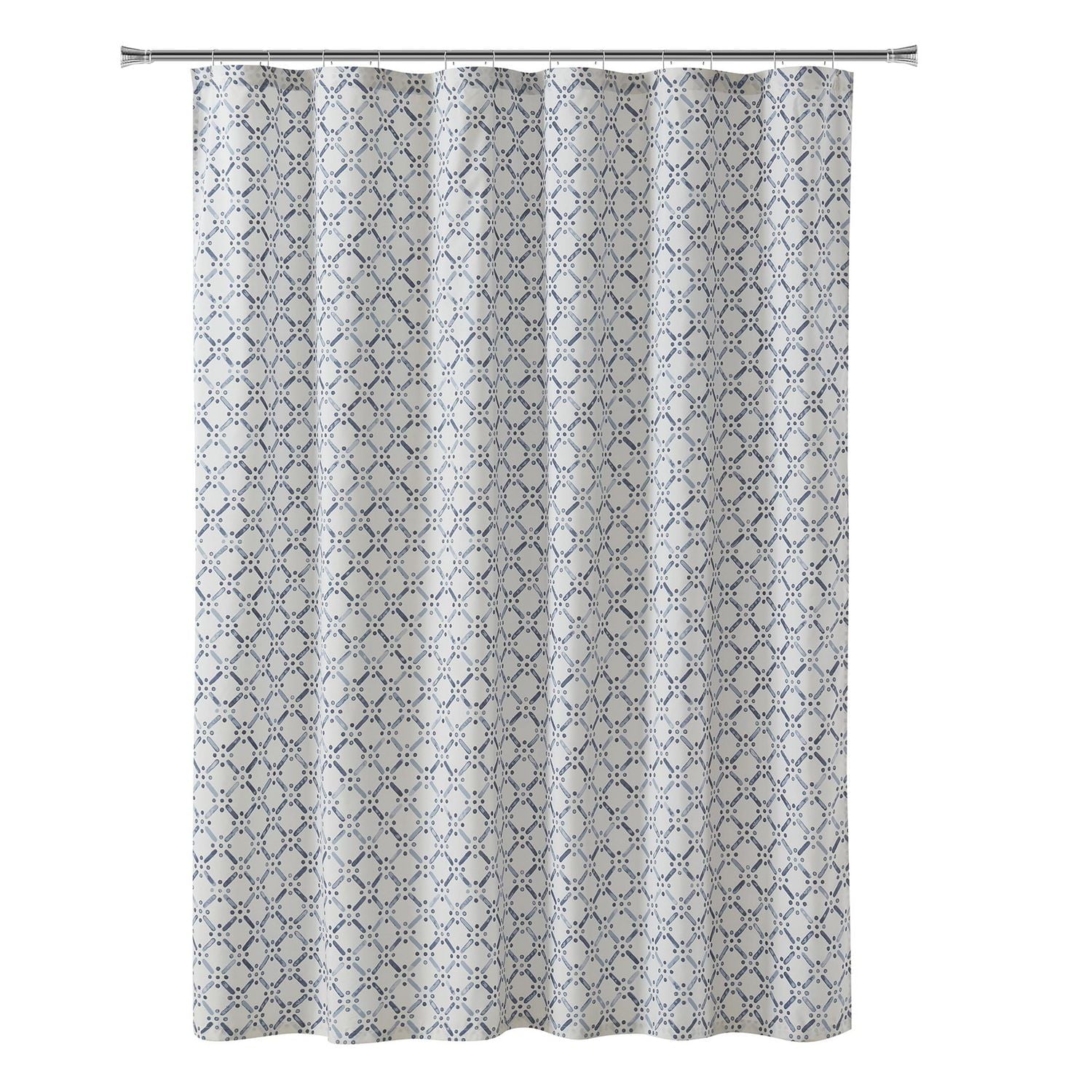 Mainstays Ensemble d'accessoires de Bain Rylee Diamond de 15 Pièces, Bleu/Blanc Ensemble de bain bleu/blanc