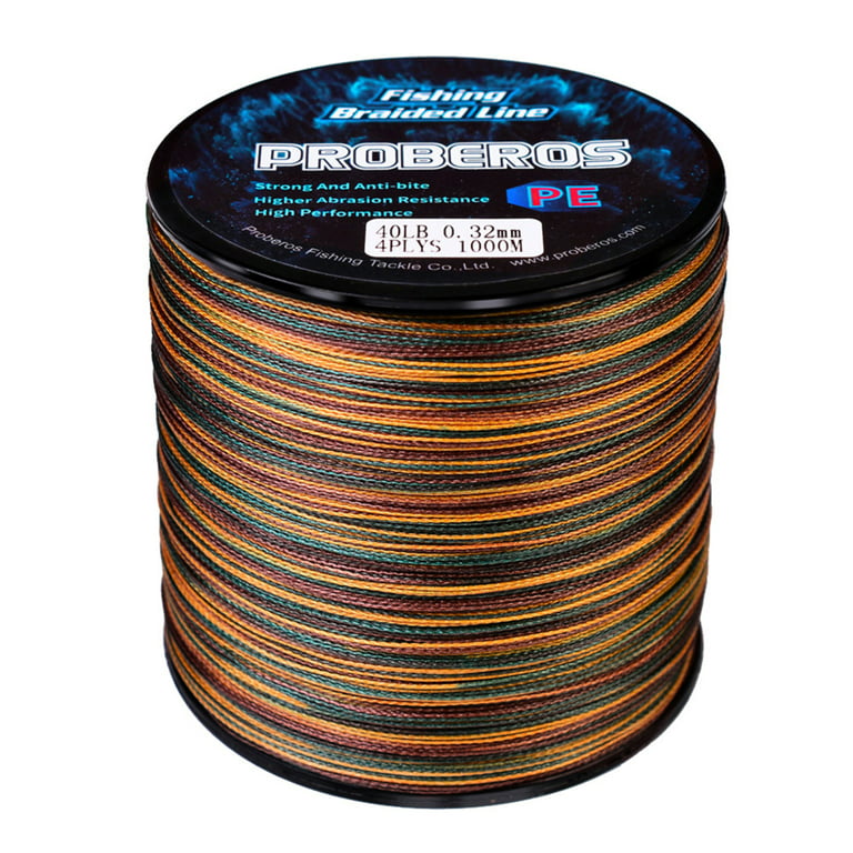 Strong Fishing Line High-tensile Braided Color Lines For Saltwater  Freshwater Fishing Tackle Camouflage Blue 1.5/20LB 1000meters 