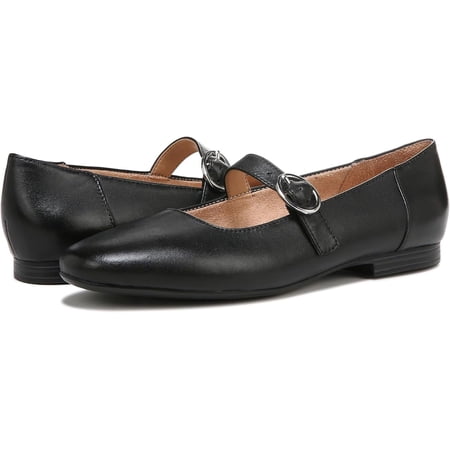 Naturalizer Womens Kelly Mary Jane Flat Black Leather 11W