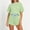 *Army Green, variant on Women's Striped 2 Piece Outfit, Short Sleeve T-Shirt and Drawstring Shorts Loungewear Set Army Green,Women's Plus S