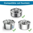 thumbnail image 2 of Cat Water Fountain .L/oz Stainless Steel Quiet Pump Cat ; Small Dog, 2 of 6