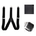 thumbnail image 3 of Mens Suspenders Strong Fixability Adjustable Beautiful Practical Fashionable Metal Clip Wide Suspenders for Formal PartyBlack, 3 of 5