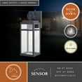 thumbnail image 3 of Hubbard 5-in W 1 Light Dusk to Dawn Textured Black Outdoor Wall Lantern Clear Glass Shade, LED Compatible, 3 of 13