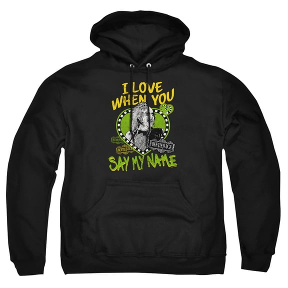 Beetlejuice Say My Name Valentine Adult Pull-Over Hoodie, Black, 4X-Large