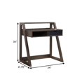 thumbnail image 5 of 36 Inch Ethan 1 Drawer Desk, Raised Shelf, Angled Frame, Walnut Brown, 5 of 5