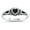Black Simulated Onyx, variant on CHOOSE YOUR COLOR Blue Simulated Opal Heart Solitaire Purity Ring .925 Sterling Silver Band CZ Female Size 9