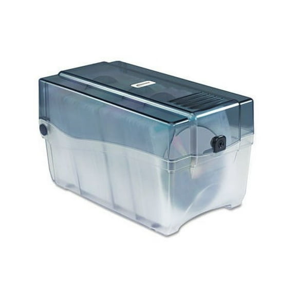 CD/DVD Storage Case Holds 150 Discs, Clear/Smoke