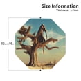 thumbnail image 3 of Disketp Elephant On Dry Tree Funny Coasters,6 Pcs Leather Coasters With Holder, Perfect Housewarming Hostess Gifts,Protect Furniture From Water Marks Scratch And Damage, 3 of 9