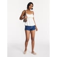 thumbnail image 2 of No Boundaries Shell Babydoll Cami Top, Women's XXS-XXL, 2 of 5
