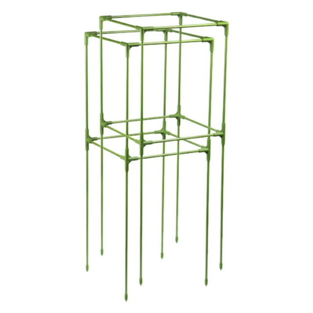 S SERENABLE 2 Pcs Léger Résistant aux Intempéries Carré Jardin Treillis de Support pour Tomate Plante 32cmx32cmx82cm