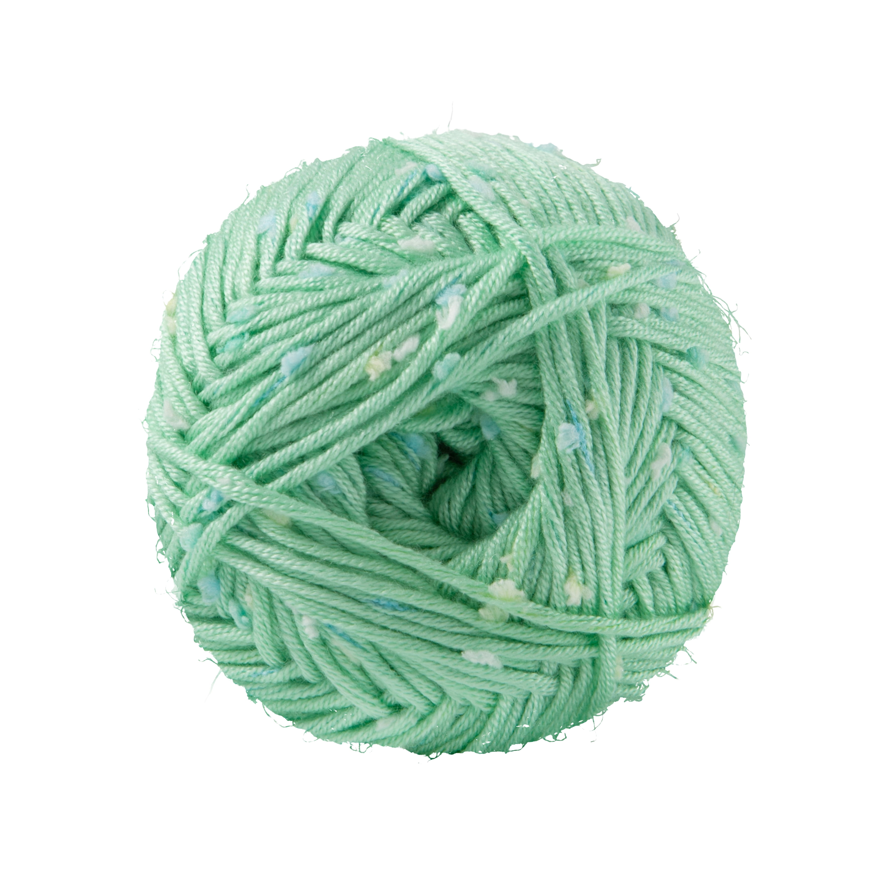Loops & Threads Fresh Mint Flecks Yarn - Medium Weight Yarn for Knitting, Crochet, Weaving, Arts & Crafts, 18 Pack