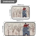 thumbnail image 3 of Winter Snowman Bird Tree Snow Kitchen Rug and Mat Set of 2 Anti Fatigue Non Slip Washable Runner Rugs Floor Mats for Christmas X-mas Holiday Kitchen Laundry Room Home Decor, 3 of 6