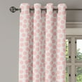 thumbnail image 2 of Ambesonne Retro Grommet Curtain, Hand Drawn Dots in Pink, 50" x 72", Coconut Blush, 2 of 6