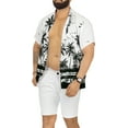 thumbnail image 5 of LA LEELA Men's Hawaiian Shirts Short Sleeve Button Down Shirt Men's Holiday Shirts Summer Beach Casual Aloha Tropical Shirts for Men Funny XXL Sea Palm Tree, White, 5 of 6