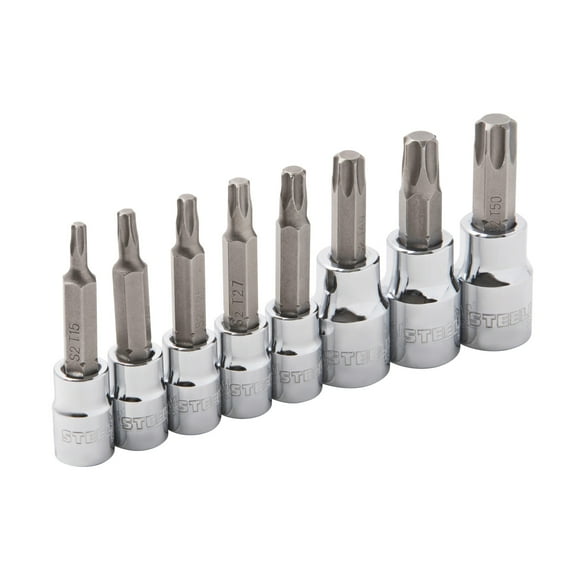 Steelman 8 Piece 1/4 in. and 3/8 in. Drive Star Bit Socket Set 55497