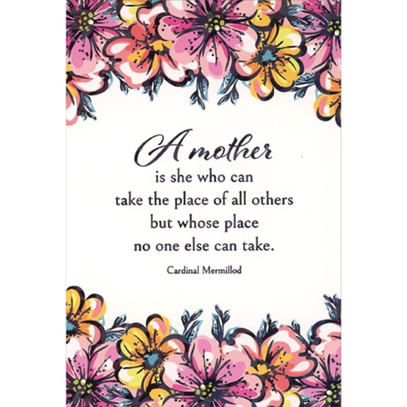 Pictura No One Can Take a Mother's Place: Mermillod Quote Mother's Day Card
