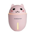 thumbnail image 1 of Mini humidificador de aire USB con difusor de aroma, luz LED pequeña y mini ventilador, ideal para aromaterapia (rosa), 1 of 7