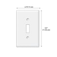thumbnail image 2 of WIRESTER 1-Gang Toggle Wall Plate/Switch Plate Cover, Royal Gray Marble, 2 of 5