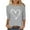 Style -G Gray, variant on Women's 3/4 Length Sleeve Shirts Valentine's Day Crew Neck Tunics Cute Heart Print Tees Lightweight Fashion Tunic Tops Casual Trendy T-Shirt Lover Gift Holiday Outfits for Women