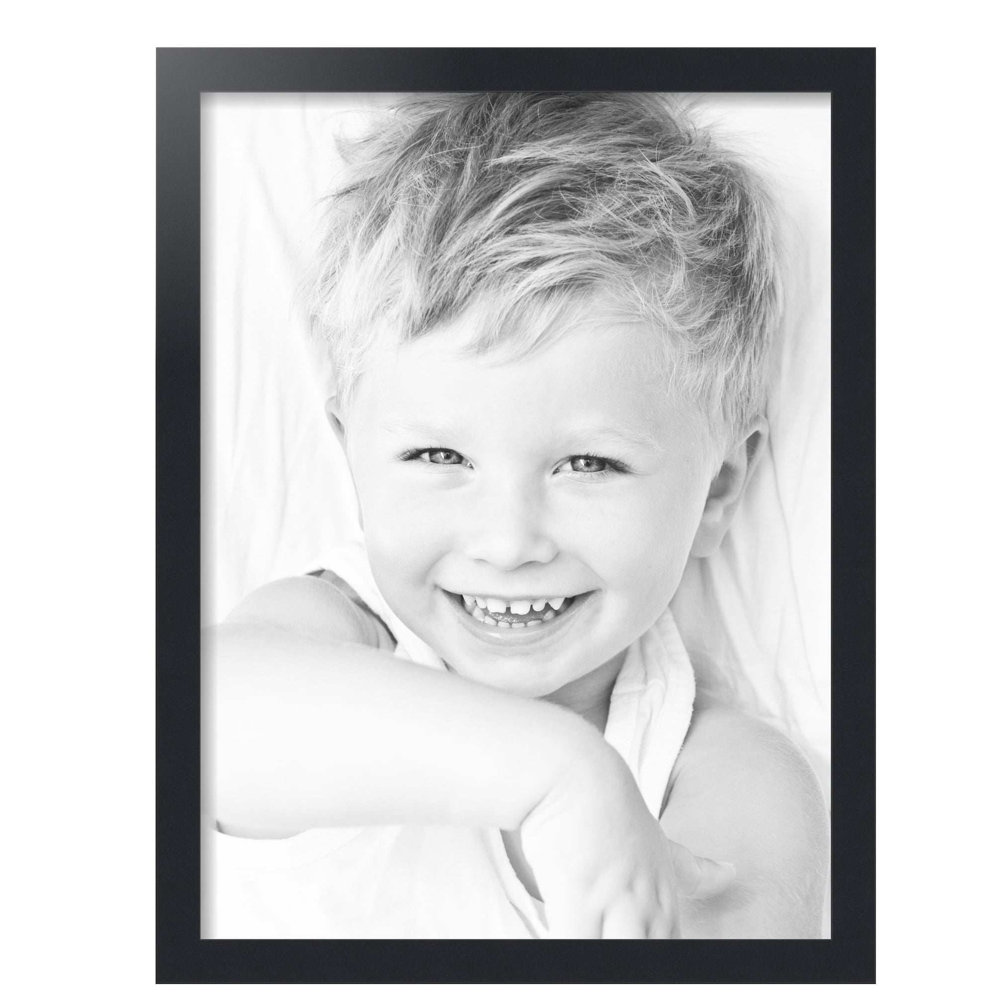 ArtToFrames 18x24 inch Soft Black Picture Frame, Black 18" x 24" MDF Poster Frame (WOM-5180) 1234