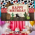 thumbnail image 3 of LUUFILx Western Cowboy Birthday Backdrop Happy Birthday for Boy Party Decorations Banner Rustic West Rodeo Boot Country Birthday Photography Background Photo Booth Props, 3 of 7