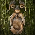 thumbnail image 4 of Resin Tree Face Bird Feeder, 10x15cm Garden Decoration with Bird Bath, Waterproof, 4 of 7
