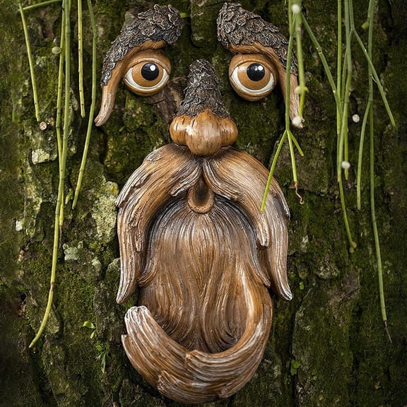 Tree Faces Decor Outdoor, Tree Face Bird Feeder, Old Man TreeFace Garden Hugger Decoration,Face Decor Wild Bird Feeder Outdoor Fun Old Man TreeHugger,Unique Birds Feeders for Outdoors and Indoors