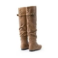 thumbnail image 2 of BURUDANI Women's Over The Knee Thigh High Winter Boots Color CAMEL-PU, Size 9.5, 2 of 7