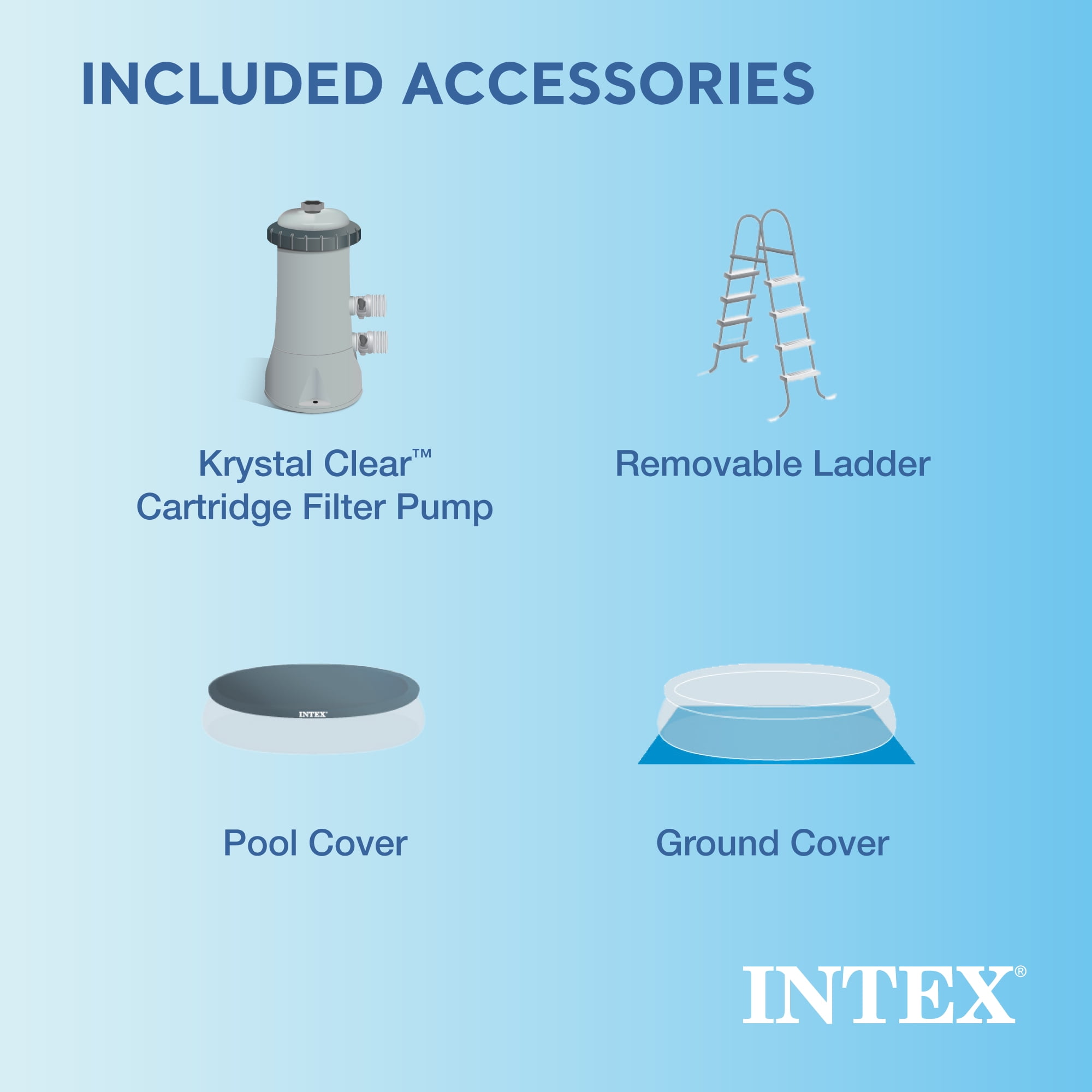 Open Box Intex 15'x48" Inflatable Above Ground Swimming Pool w/ Ladder & Pump