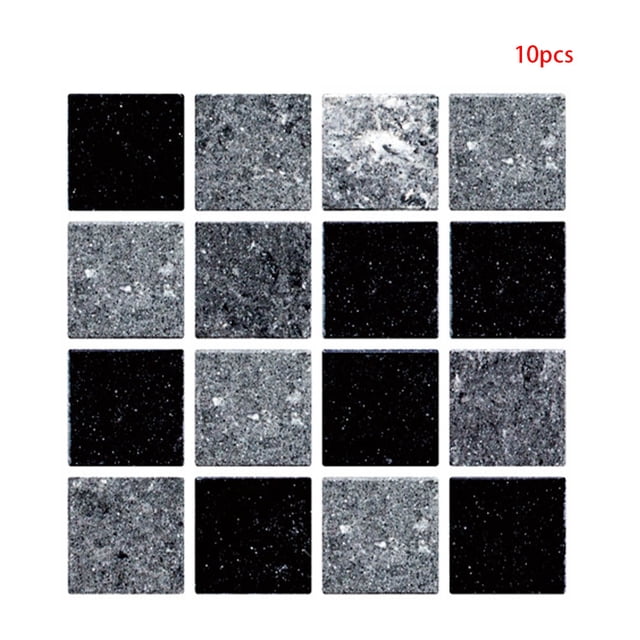 Billuyoard 10 unidades/juego de pegatinas para azulejos de cocina, bricolaje, calcomanías impermeables para baño, papel de pared autoadhesivo, pegatinas Decoración del hogar MSC066 Billuyoard HA001827-07