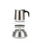 thumbnail image 3 of Cafetera espresso de estufa, cafetera moka de acero inoxidable, cafetera moka hecha a mano, 6 tazas, 9 tazas, 300ML, 450ML, 3 of 7