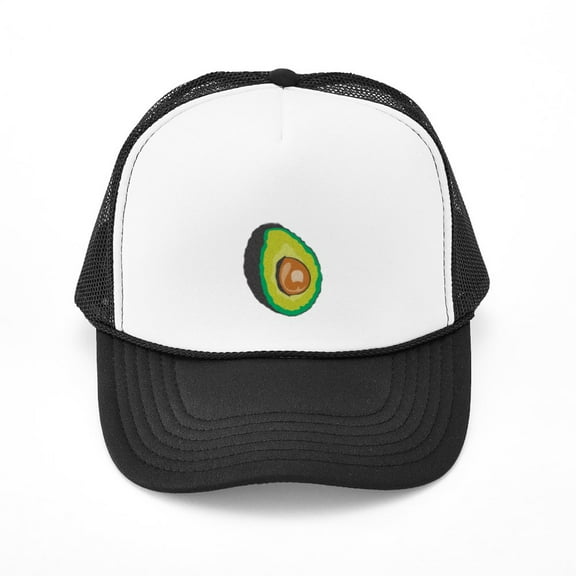CafePress - Avocado - Trucker Hat - Polyester Foam Front and Nylon Mesh Weave Back