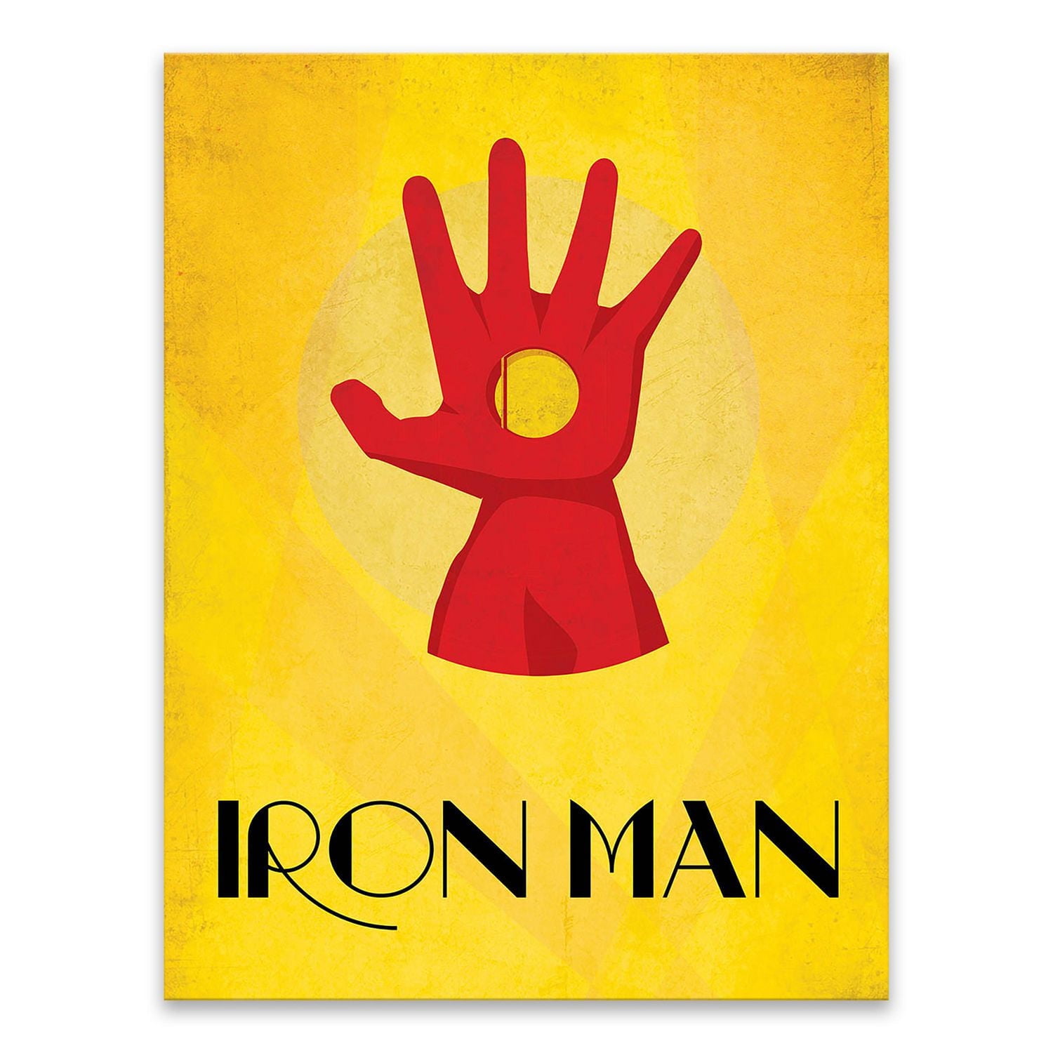 Artissimo Designs Iron Man Hand Vintage Decodant Retro Printed Canvas - 6.5W x 8.5H x .5D