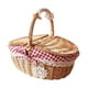 thumbnail image 2 of Cesta de picnic de mimbre decorativa con tapa y asa Cesta tejida de mimbre para parque Medio, 2 of 9