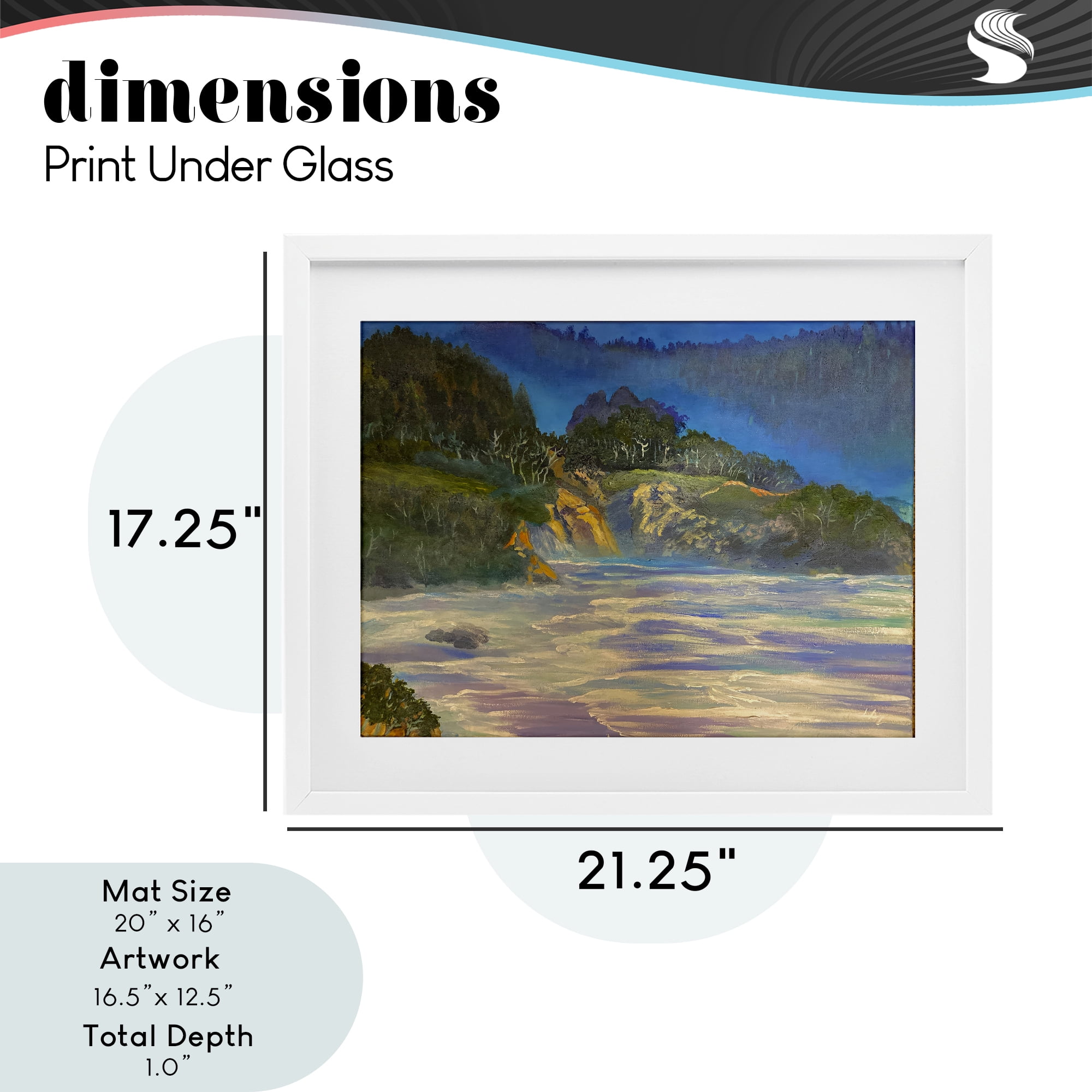 Stupell Industries Natural Wilderness Coastline White Framed Print Under Glass, design by Lee Ann Zirbes