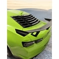 thumbnail image 6 of Ikon Motorsports Window Louvers Compatible with 2016-2024 Chevy Camaro Coupe IKON Style Rear Window Sun Shade Cover Windshield Vent CFL, 6 of 7