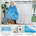 thumbnail image 5 of Solaris Deluxe Reversible Fleece Oversized Blanket Sweatshirt with Hood Super Soft Warm Large Plush Sleeved Throws for Kids 7–15 years old, 5 of 6