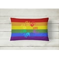 thumbnail image 2 of Caroline's Treasures Gay Pride Love Hands Canvas Fabric Decorative Pillow, 2 of 4
