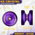 thumbnail image 2 of Magicyoyo Professional Responsive Yoyo K2 Crystal Purple, Dual Purpose Plastic Yo-Yo for Beginners, 2 of 8