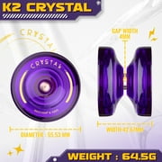 Magicyoyo Professional Responsive Yoyo K2 Crystal Purple, Dual Purpose Plastic Yo-Yo for Beginners