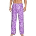 thumbnail image 2 of Lsque Lilac Glittering Print Men's Pajama Pants, Lounge Pant - Comfortable Home Wear,Elastic Waistband, Stylish Design-Small, 2 of 9