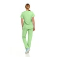 thumbnail image 2 of Hey Collection Womens Stretch Colorful Cargo Mock Neck Scrubs Set, Medical Nursing Tops with Four Pocket Scrubs Straight Leg Pants, 2 of 5